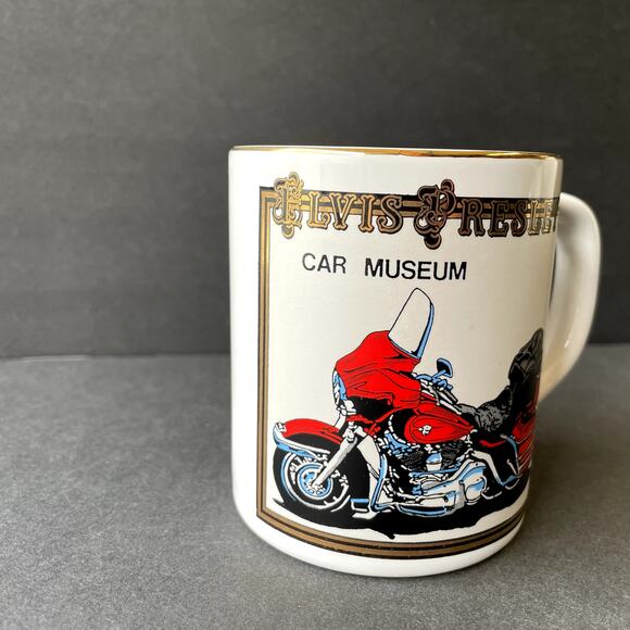 Elvis Presley's Car Museum Motorcycle Mug - Picture 2 of 8